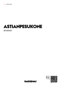 Käyttöohje Gaggenau DF260101 Astianpesukone