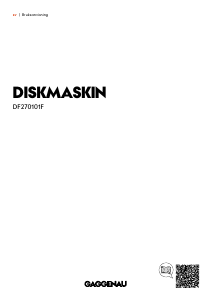 Bruksanvisning Gaggenau DF270101F Diskmaskin