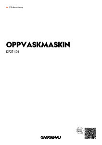 Bruksanvisning Gaggenau DF271101 Oppvaskmaskin