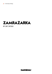 Instrukcja Gaggenau RF282306 Zamrażarka