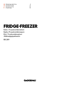 Brugsanvisning Gaggenau RB289300 Køle-fryseskab