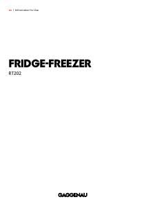 Manual Gaggenau RT202180 Fridge-Freezer