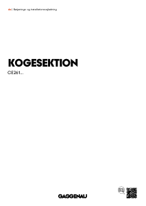 Brugsanvisning Gaggenau CE261114 Kogesektion
