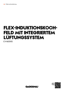 Bedienungsanleitung Gaggenau CV482105 Kochfeld