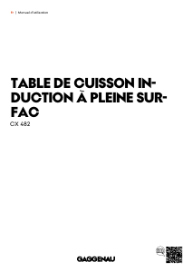 Mode d’emploi Gaggenau CX482101 Table de cuisson