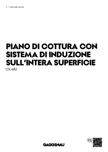 Manuale Gaggenau CX482111 Piano cottura