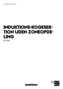 Brugsanvisning Gaggenau CX492111 Kogesektion