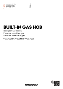Manual Gaggenau VG231220DE Hob