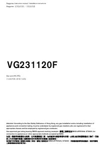 说明书 嘉格纳 VG231220DE 炉灶