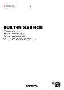 Manual Gaggenau VG232120F Hob