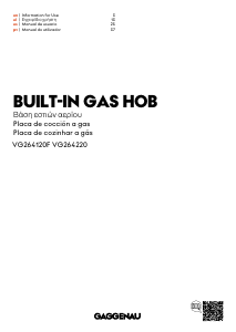 Manual Gaggenau VG264120F Hob