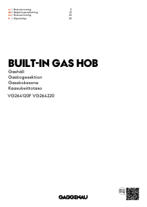 Brugsanvisning Gaggenau VG264220 Kogesektion