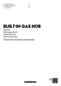 Bruksanvisning Gaggenau VG295250DE Häll