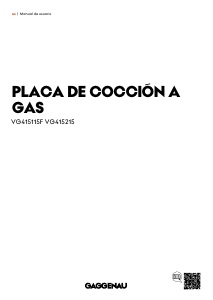 Manual de uso Gaggenau VG415115F Placa