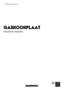 Handleiding Gaggenau VG425215 Kookplaat