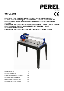 Bedienungsanleitung Perel WTC180T Fliesenschneidmaschine