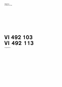 Brugsanvisning Gaggenau VI492103 Kogesektion