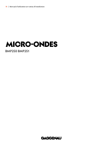 Mode d’emploi Gaggenau BMP250100I Micro-onde