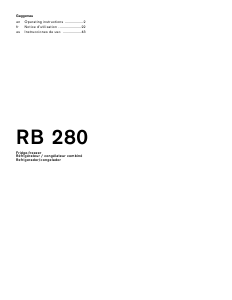 Mode d’emploi Gaggenau RB280703 Réfrigérateur combiné