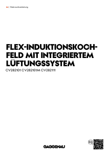 Bedienungsanleitung Gaggenau CV282101M Kochfeld