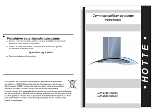 Mode d’emploi Lamona HJA2500 Hotte aspirante