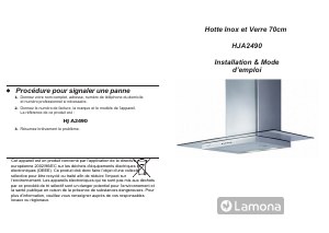 Mode d’emploi Lamona HJA2490 Hotte aspirante