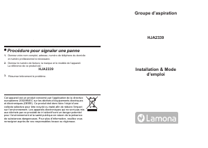 Mode d’emploi Lamona HJA2339 Hotte aspirante