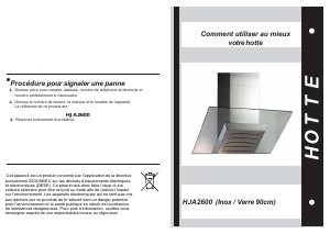 Mode d’emploi Lamona HJA2600 Hotte aspirante