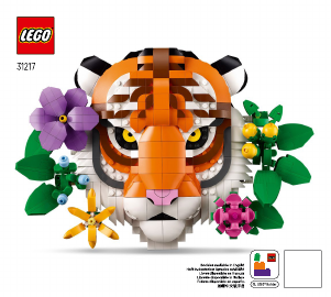 Rokasgrāmata Lego set 31217 Art Faunas kolekcija – Tīģeris