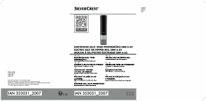 Manual SilverCrest IAN 353031 Pepper and Salt Mill