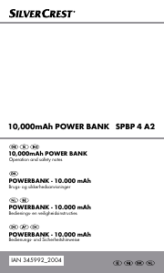 Brugsanvisning SilverCrest IAN 345992 Bærbar oplader