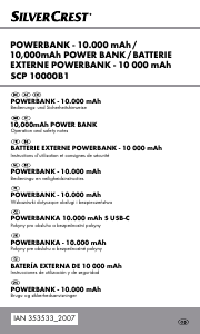 Manuál SilverCrest IAN 353533 Přenosná nabíječka