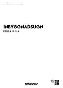 Bruksanvisning Gaggenau BO421112 Ugn