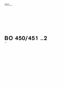 Brugsanvisning Gaggenau BO451112 Ovn