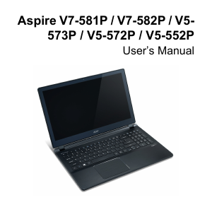 Bruksanvisning Acer Aspire V7-581P Bärbar dator