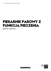 Instrukcja Gaggenau BSP270111 Piekarnik