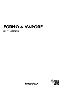 Manuale Gaggenau BSP271131 Forno