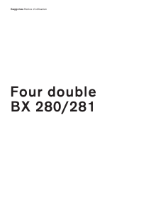 Mode d’emploi Gaggenau BX280131 Four