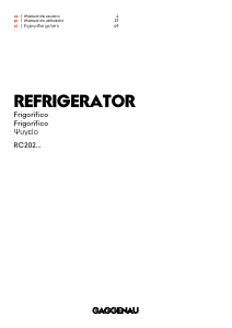 Εγχειρίδιο Gaggenau RC202180 Ψυγείο