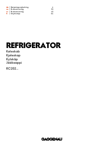 Käyttöohje Gaggenau RC202180 Jääkaappi