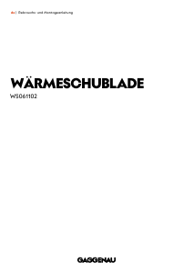 Bedienungsanleitung Gaggenau WS061102 Wärmeschublade