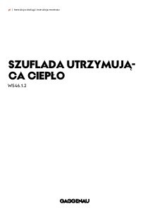 Instrukcja Gaggenau WS461102 Szuflada grzewcza