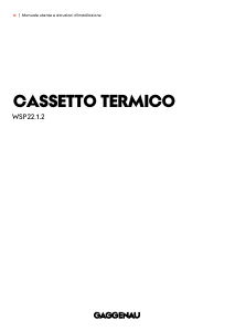 Manuale Gaggenau WSP222102 Cassetto scaldavivande