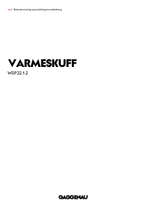 Bruksanvisning Gaggenau WSP222112 Varmeskuff