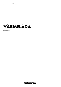 Bruksanvisning Gaggenau WSP222132 Värmelådan