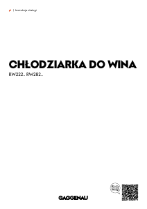 Instrukcja Gaggenau RW222263 Chłodziarka do wina