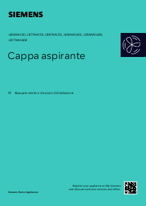 Manuale Siemens LB77NAC60B Cappa da cucina