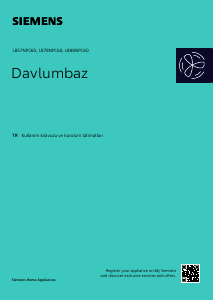 Kullanım kılavuzu Siemens LB88NPC60 Davlumbaz
