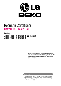 Manual LG-BEKO LG-BKE 6500 D Air Conditioner