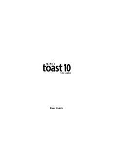 Manual Roxio Toast 10 Titanium